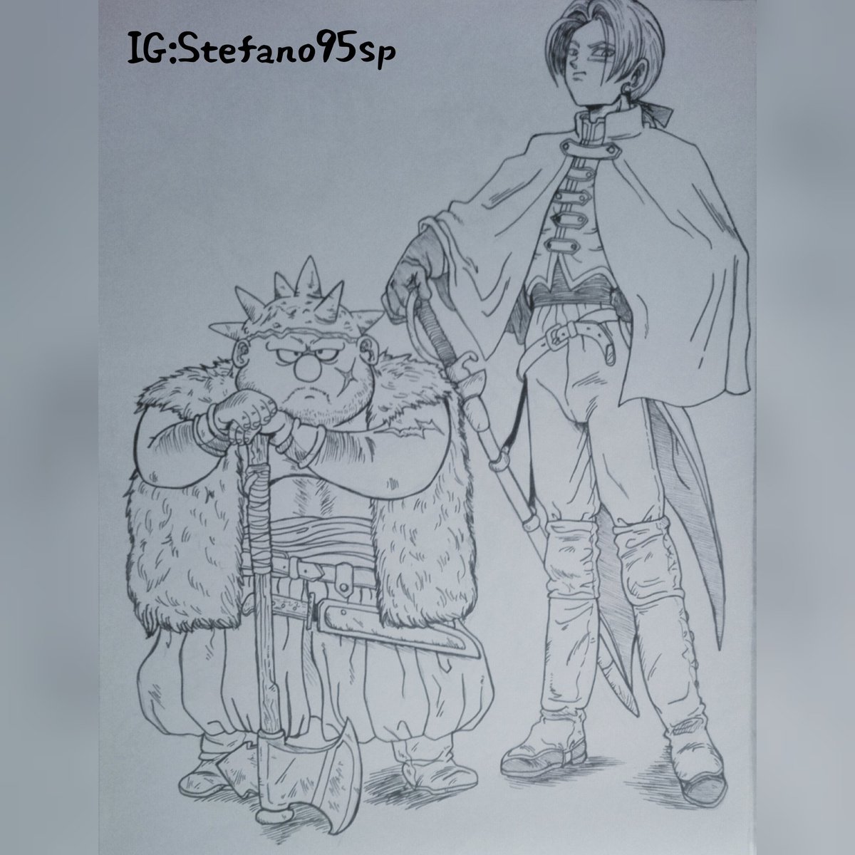 Stefano95sp's tweet photo. Yo, sketch released. One of my absolute favorite Ps2 games, Dragon Quest VIII! Yangus and Kukure. One of the best JGDR ever. ドラゴンクエストVIII.🐲🔝
#Sketch #dragonquestviii #dragonquest #dq #yangus #kukure #gdr #squareenix #akiratoriyama https://t.co/czcq5VyQyK
