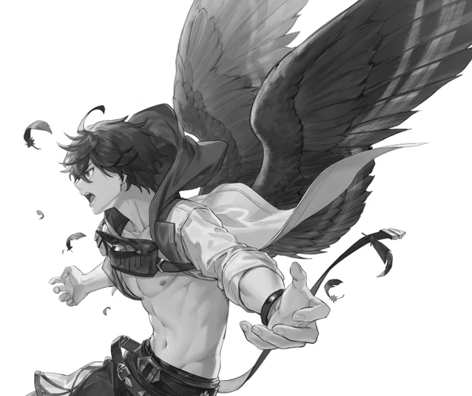 #絵をモノクロにするとかっこいい  
モノクロにしたら調整すべき処をいくつ見つけた? 