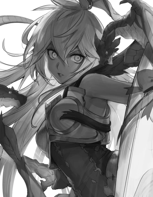 #絵をモノクロにするとかっこいい  
モノクロにしたら調整すべき処をいくつ見つけた? 