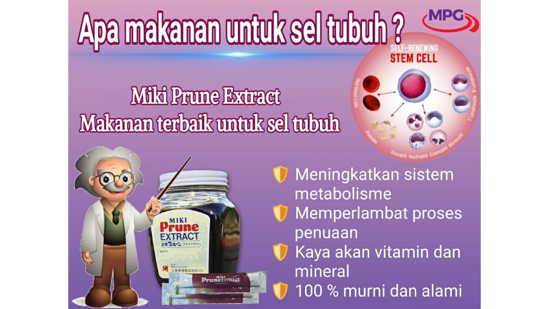 IndonesiaMPG's tweet photo. Ada 60 triliun sel dalam tubuh manusia dan sel tubuh itu sehari-hari membutuhkan nutrisi untuk perbaikan &amp; regenerasi

Sel-sel tubuh yang tidak sehat akan menyebabkan banyak penyakit kesehatan

#MikiPruneExtract #SuplemenAlami #MultivitaminDanMineral #MakananKesehatanAstronot https://t.co/1Cy3fDE55j