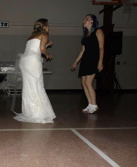 BrittanyLynette's tweet photo. The song blurred lines reminds me of my sister so much. We danced to it all the time. If it played at a wedding I recorded it and sent it to her ☹️ here we are at my wedding.. dancing to it.. https://t.co/CwZdcfseYW
