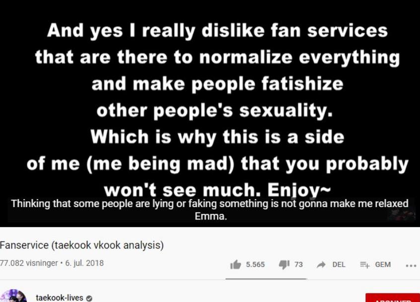 So that`s why you are making all these analysis and sex/ualizing them???