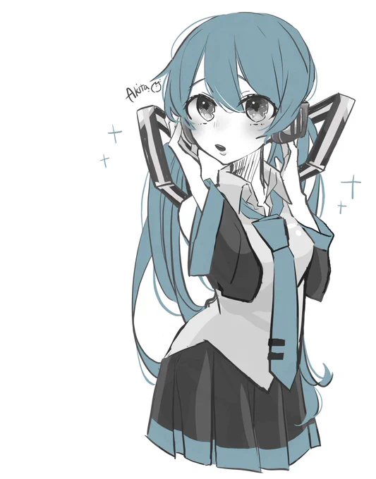 ちょっとまえに描いて結局upしなかったミクさん 