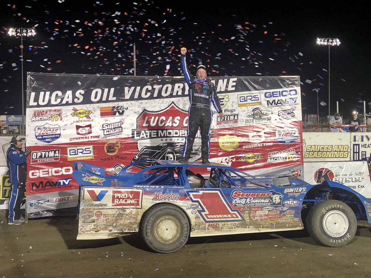 RealBenShelton's tweet photo. The MSR Mafia swept the Silver Dollar Nationals tonight with @B_Sheppard_B5 winning the $53,000 Lucas Oil Late Model Dirt Series feature and Derek Ramirez won the $3,000 United States Modified Touring Series feature at I-80 Speedway. #InvadeDominateConquer https://t.co/j3EJe28Avd