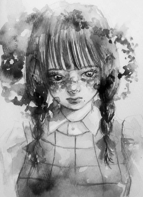 #絵をモノクロにするとかっこいい 