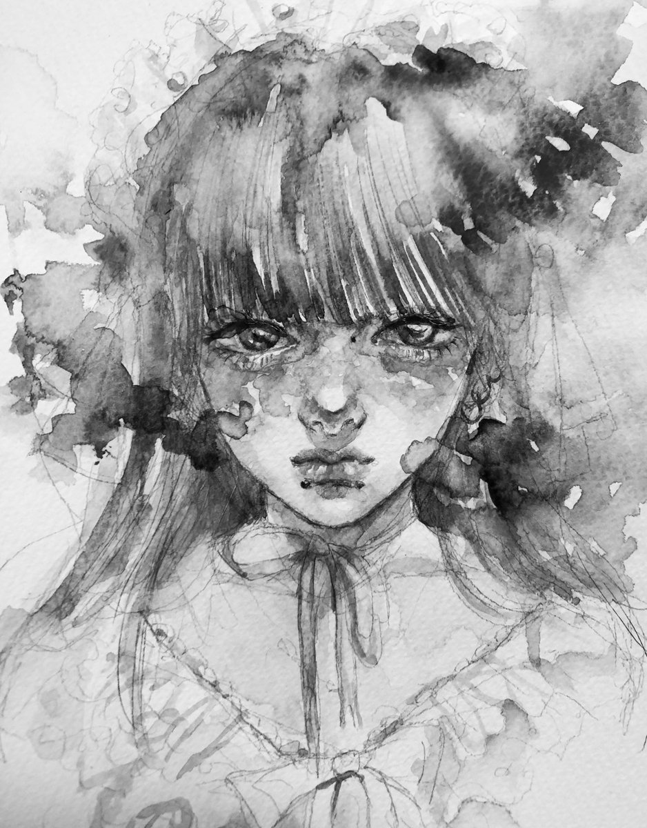 #絵をモノクロにするとかっこいい 