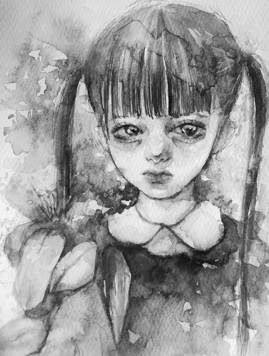 #絵をモノクロにするとかっこいい 