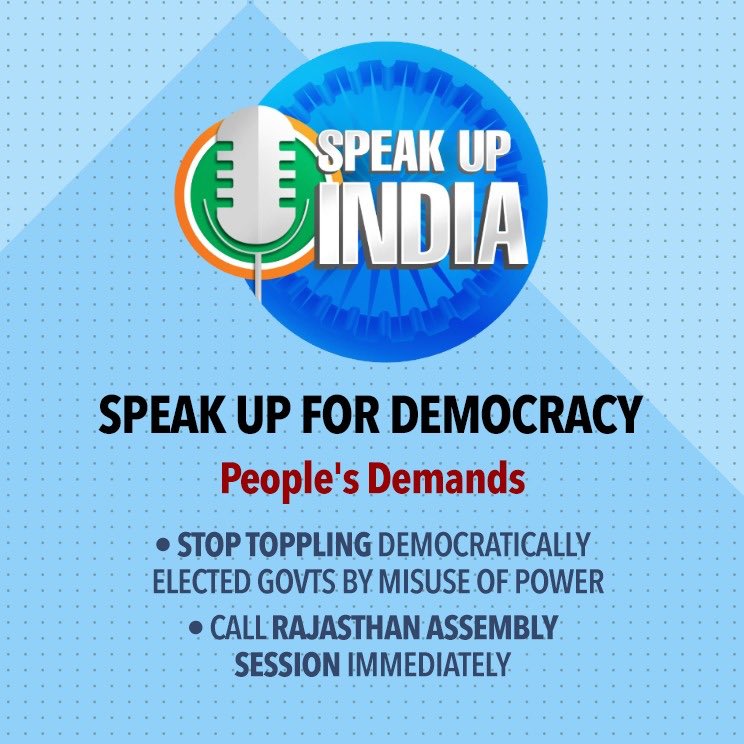 PradyutBhuyan's tweet photo. If @narendramodi bought enough MLA's to form a govt the governor immediately calls for floor test. In Rajasthan @BJP4India not able to buy more @INCIndia MLA's due to the leadership of @ashokgehlot51 so governor is not calling for a floor test #SpeakUpIndia
#SpeakUpForDemocracy https://t.co/eQQ0xBeUIV