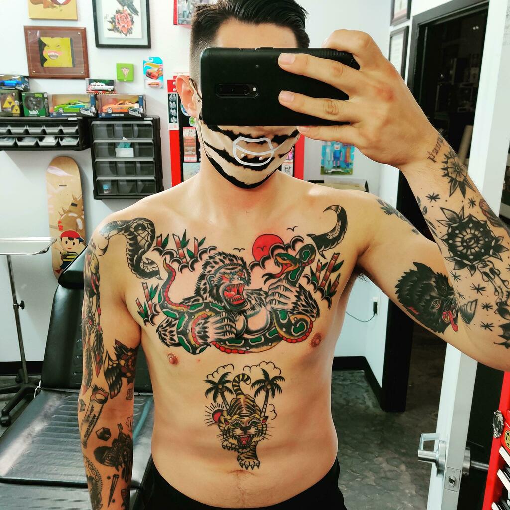 Fresno  Men tattoos arm sleeve Bulldog tattoo Gang tattoos
