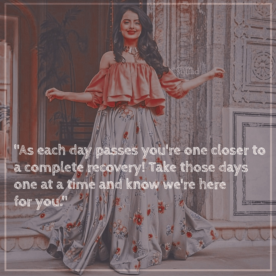 ShrenuSquad's tweet photo. As each day passes you're one closer to to a complete recovery! Take those days one at a time and know we're here for you.
|| #GetWellSoonShrenu ||

#Shrelegance || #ShrenuParikh || #COVID19 https://t.co/l6oRdWoPmw