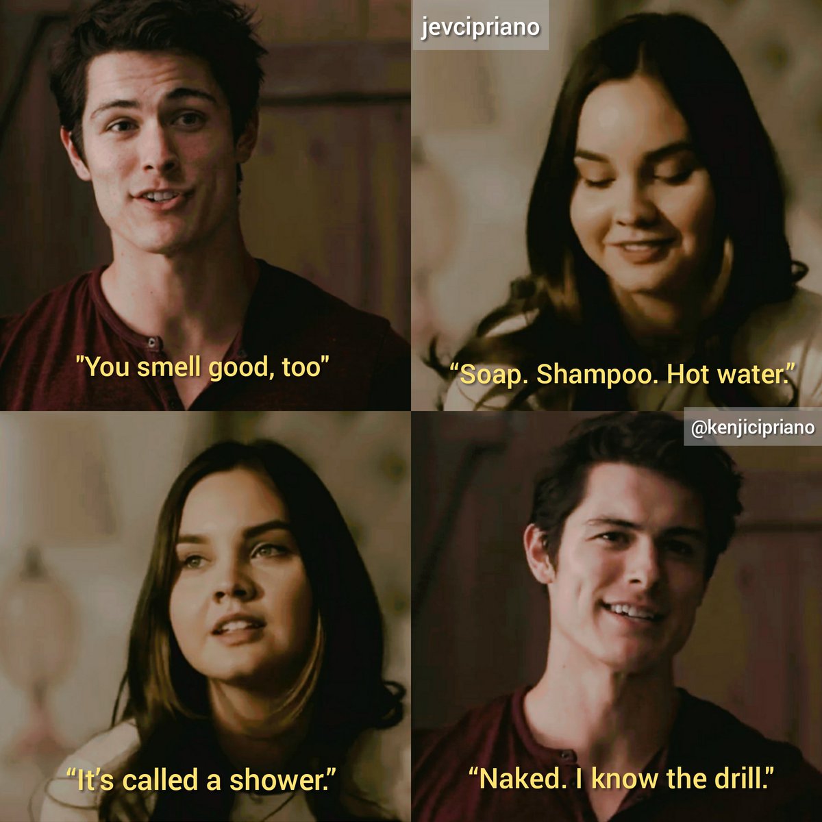warnettelove's tweet photo. “Você está cheirando bem também,” disse Patch.
“Chama-se banho.” 
Eu estava encarando diretamente a frente. Quando ele não respondeu, eu me virei de lado. 
“Sabonete. Shampoo. Água quente.”
“Pelada. Conheço o esquema.”

📖: hush hush · becca fitzpatrick https://t.co/0Z5cOb4CoK