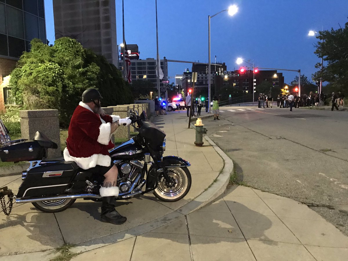 Santa came out tonight so he can update his naughty list.
