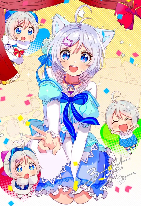 チカチカ!
#絵を彩度100にすると超派手
#SiroArt 