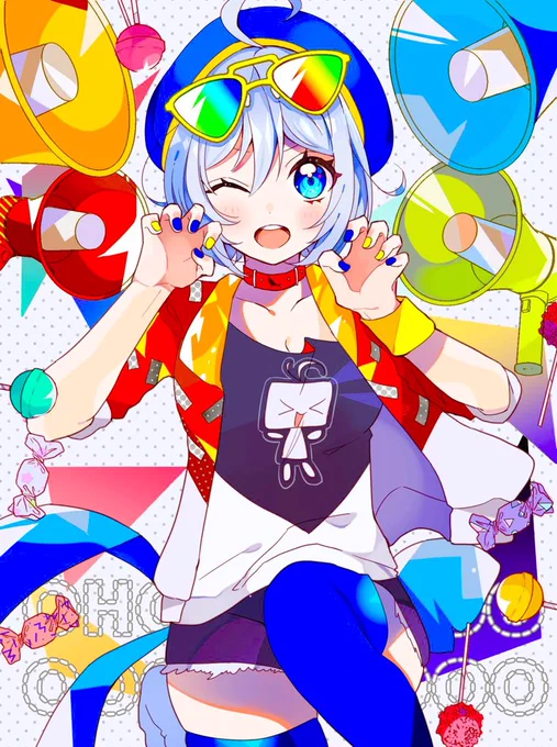 チカチカ!
#絵を彩度100にすると超派手
#SiroArt 