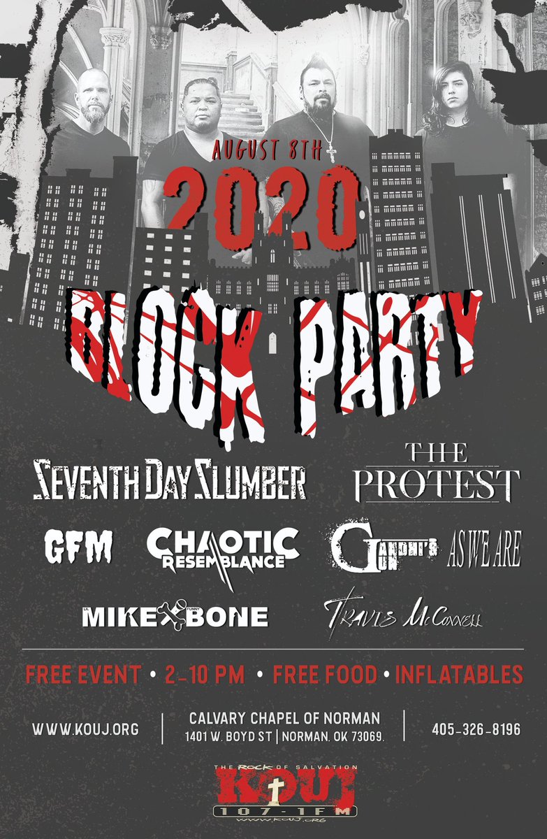 1071_Kouj's tweet photo. We are 2 weeks away!!! Who is getting excited?!
#blockparty2020 #christianmusic #christianrock #christianmetal #christianhiphop #jesus #godisgood #christian #norman #oklahoma #kouj #therockofsalvation https://t.co/BWL8QviQMX