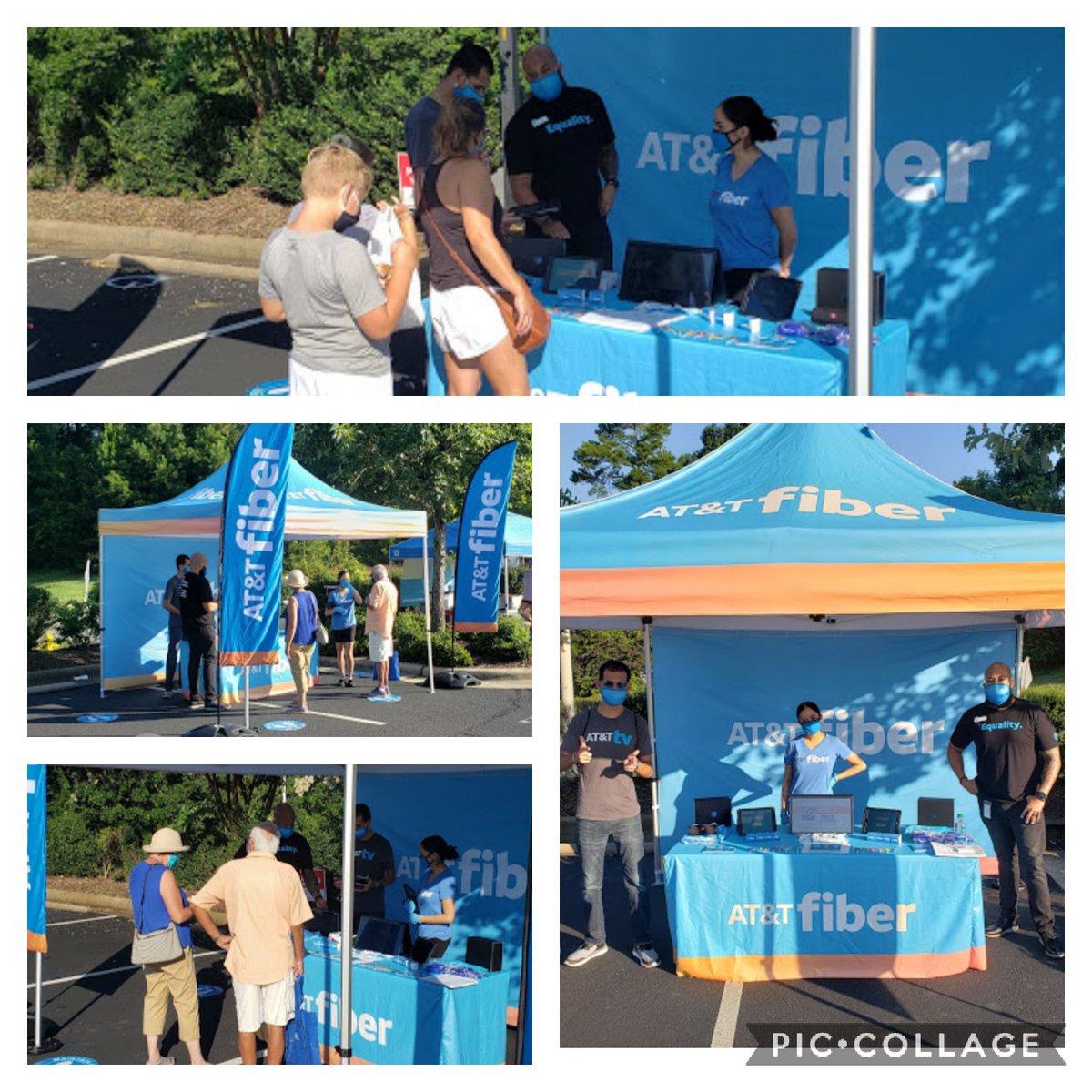 AndreSanad's tweet photo. The White Oak team #WinningLocal today at the Holly Springs Farmers Market educating the community on our #Fiber along with the #ATTFiberTeam. #WinLocal #GrowTheBusiness @_Shelley_G @404girl @AdamMRagab @STyayouknowme @JonMatyi https://t.co/5einFdhQZF