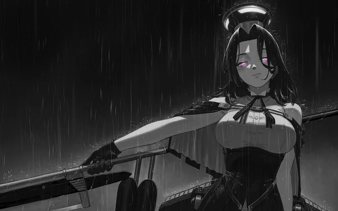 #絵をモノクロにするとかっこいい 