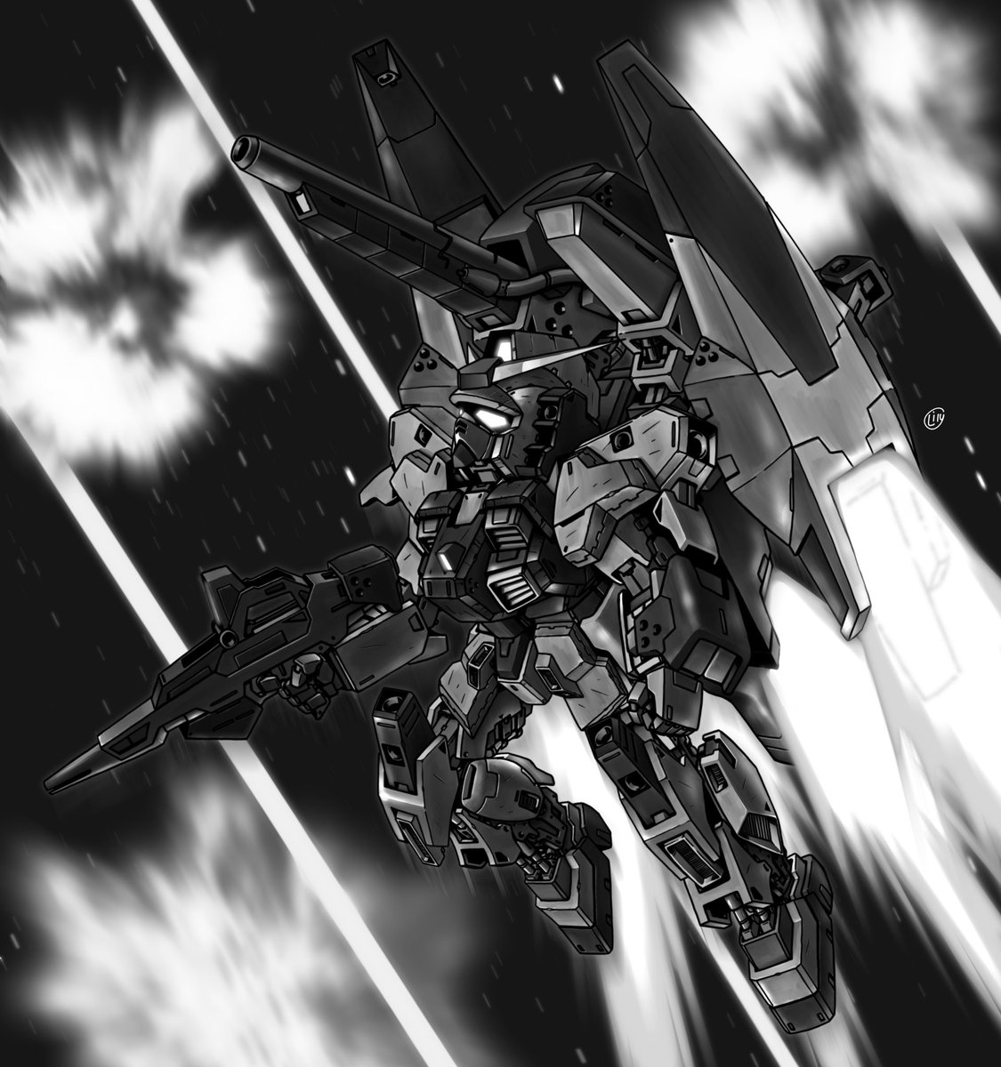 Lily 絵をモノクロにするとかっこいい モノクロとの親和性は高いと思う