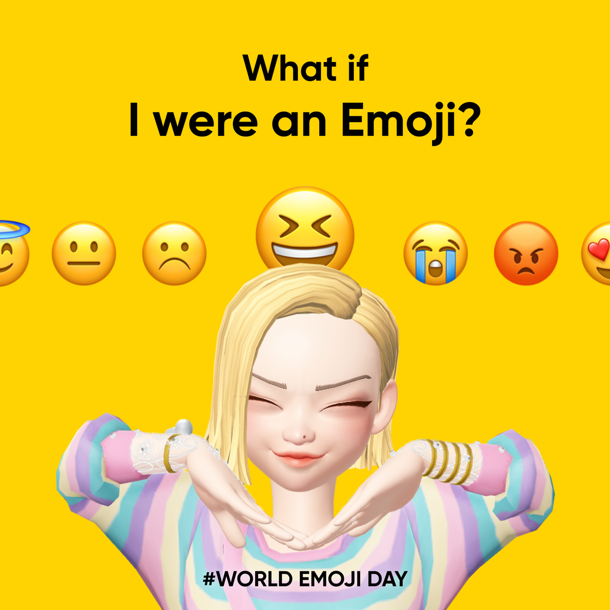 zepeto_official's tweet photo. What if I were an emoji? 😆 What would I look like? 🤔
A face with a halo effect? 😇A face in deep sadness?😔 
Try this emoji test that will dig deep into your mind and find a partner with good chemistry!!!
👉Join the test: https://t.co/1RtHWDNsvp

#emojitest #worldemojiday #MBTI https://t.co/jEokx6Jda7