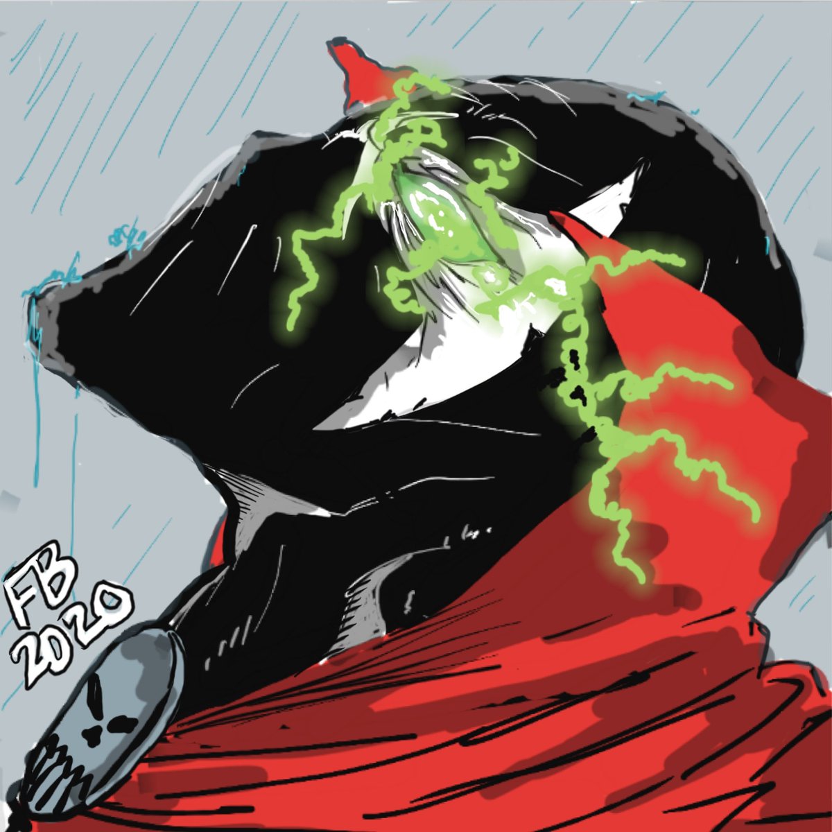 DeadlyFreddie's tweet photo. Did a digital drawing of Spawn on my Samsung Galaxy Note 8. #SpawnSaturday #Spawn #ComicArt #FanArt https://t.co/X6XCPTuitE