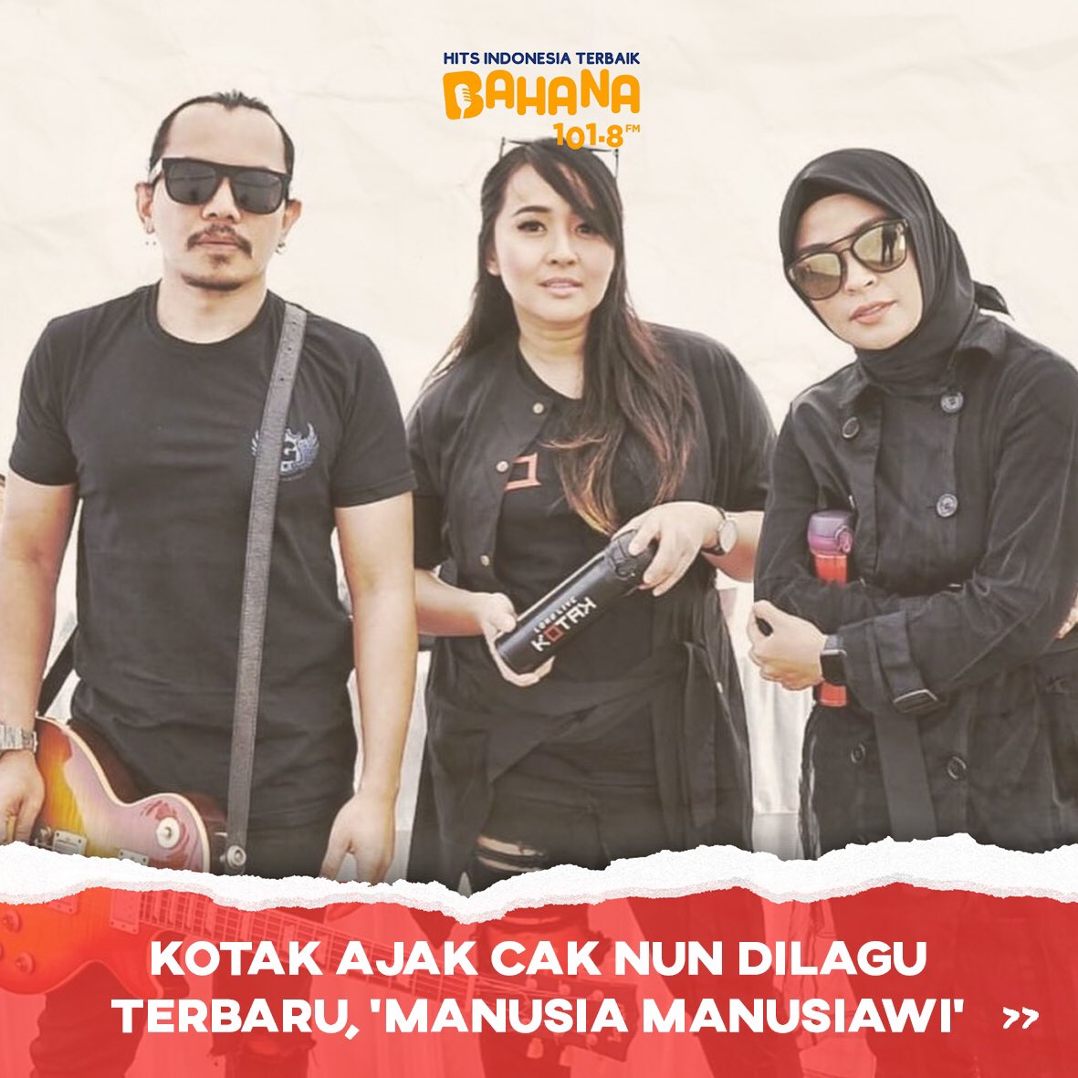 kotakband_'s tweet photo. Thx Bahanafm RT @bahanafmjkt: Sebuah kolaborasi yang keren dan ditunggu-tunggu. Congratulations, @kotakband_!
.
.
#infobahana #bertamu #infomusik #laguindonesia #kotak #newhits #lagubaru #dengerinbahanafmdimanamana #hitsindonesiaterbaik #bahanafm #caknun https://t.co/KEmLT3auYl