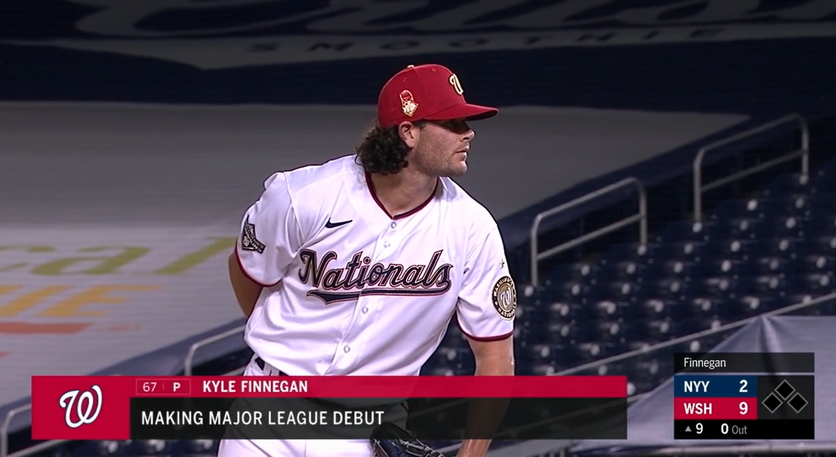 19,715th player in MLB history: Kyle Finnegan- teammates at Texas State with fellow Nationals reliever Austen Williams- 6th round pick in 2013 Draft by OAK- 7 seasons in A's organization, 232 MiLB games pitched - signed MLB deal with the Nationals this past winter