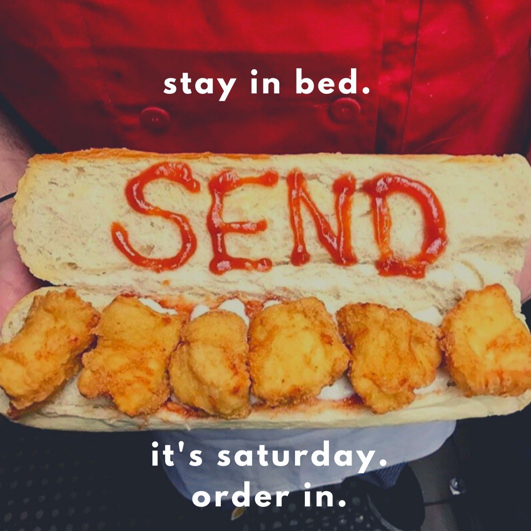 CHICKENJOES's tweet photo. In dire need of a late night snack?🤤

Stay in bed and order in! 

After all... nuggs are always better at night🐔

#nugglife #chickenjoes #love #latenight #latenightsnack #muchies #yum #upstate #supportlocal #troy #fullsend #sendit #orderin #takeout #stayinbed #saturdayvibes https://t.co/oHNpBdYeG3