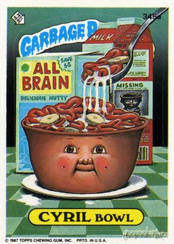 60. #WWG1WGA Garbage Pail Kids GPK. This one has missing children on milk cartons plus the eating of brains??