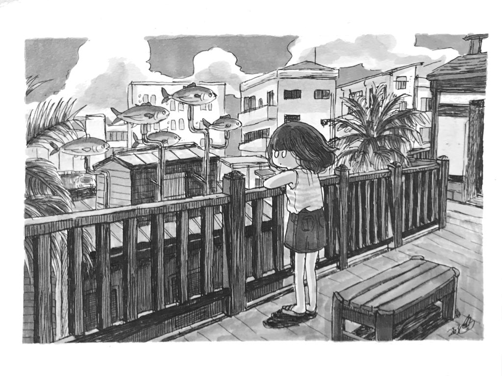 #絵をモノクロにするとかっこいい 
モノクロにしてもかっこいい絵はだいたいハズレがないと思う 