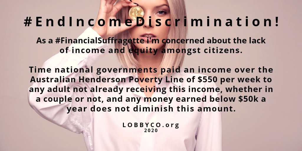 lobbycoorg's tweet photo. @sallymcmanus There needs to be an #IncomeAct guaranteeing minimum income above $550 a week for anyone not already receiving it via work or investment income!
#EndIncomeDiscrimination! https://t.co/Mmx1v20iRF