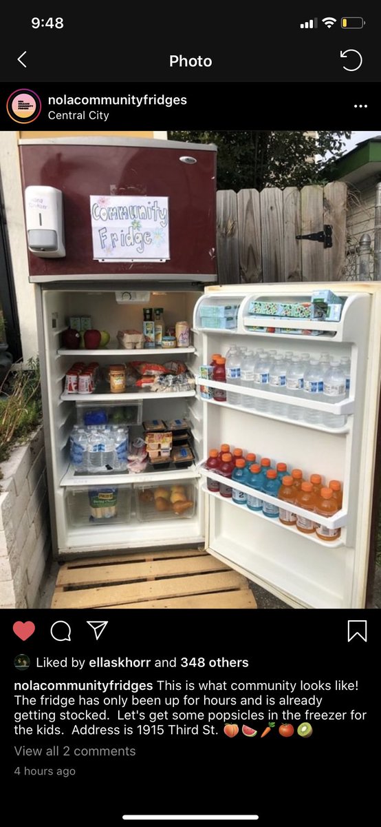 Chanellemill's tweet photo. Community fridge in New Orleans!! 💚💚💚✨🦋 https://t.co/yTFVbUpYPl