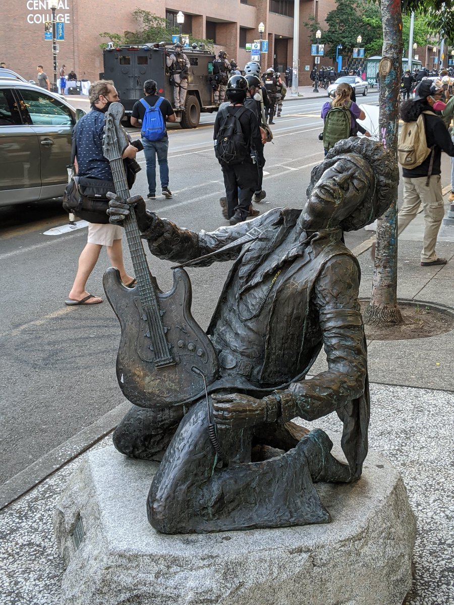 Nobody's trying to topple Jimi Hendrix, that's for sure.