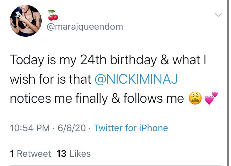The connection on her age/birthday