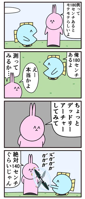 魚の4コマ「最低身長」 