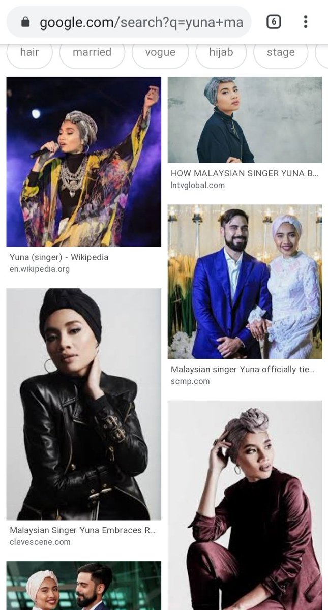 The headwrap is popular here as well. Image is Yuna, a Malaysian pop singer.