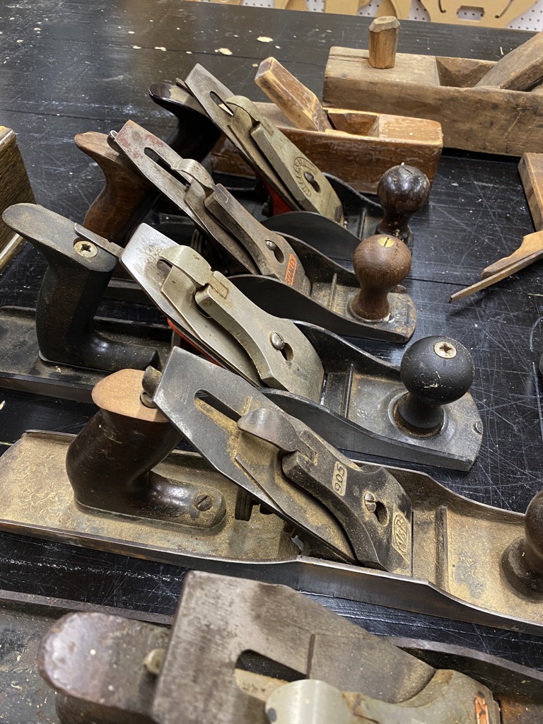 vAVF925's tweet photo. The one box in the attic your Dad left for you but you never got around to checking it out - holy crap!!! #woodworking #attictreasure #epicfind #handtools https://t.co/R0Y6z42CIY