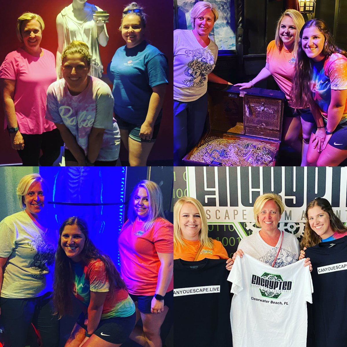 escapethebeach's tweet photo. Get a #free #tshirt #challenge #summer2020 #memorable #book #familyouting So Much #Fun #groupfun #riddle New Room #friendship #brainteaser #adventure #livegame #brain #brainy #instagood #familyevent #escapegame #familyreunion #clearwaterbeach #florida https://t.co/oDAaxANfC6