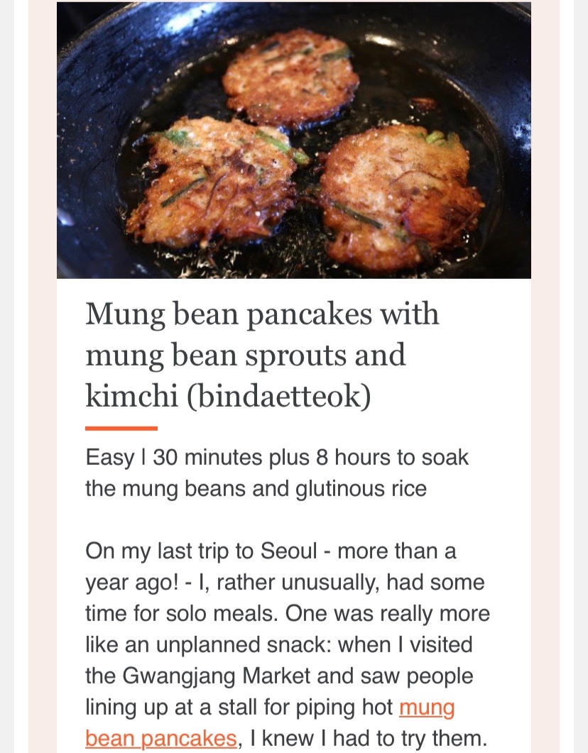 susanjungfood's tweet photo. I love #southkorea and #wannagoback but can’t 😢. Miss my friends @kimanica and @choi.root. i miss #koreanfood so have to cook it at home. #bindaetteok #mungbeanpancakes, #soondubuchigae and #rawfish #bibimbap in this week’s #scmpcooking newsletter. https://t.co/RqPUuDgFAM https://t.co/rdclXABRKD