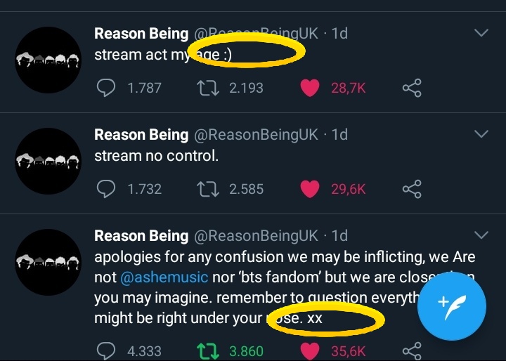 madwalllz's tweet photo. Eu criei uma teoria sobre a "assinatura" do reason being ,ser parecida com que o Zayn nos tweets dele antes de sair da one direction .
Lá vai eu , DE NOVO
Tem mais no insta do @zaynmalik e do @ReasonBeingUK
#onedirection10years
#reasonbeinguk https://t.co/MKDLu7jXcf