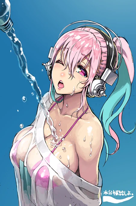暑いから前に描いたそに子 #熱中症予防 #すーぱーそに子 #supersonico 