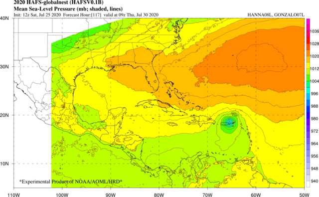 abytorresjr's tweet photo. @adamonzon HAFS experimental model! 😳*Future HWRF*
Este modelo experimental tiene justamente un azote directo!
#PuertoRoco #92L
WOWWW! 😩 https://t.co/K5b4gsrYrs