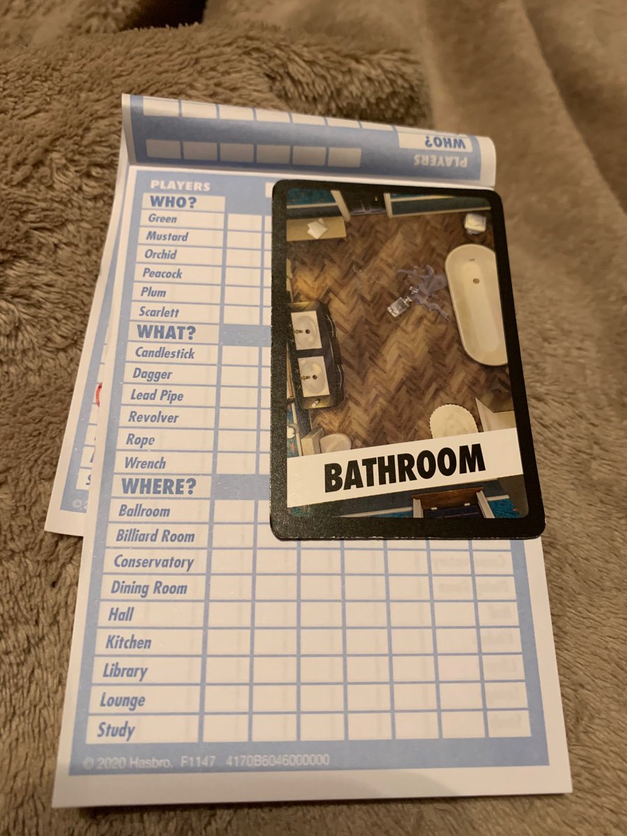 NieshaAlex's tweet photo. @SheliB22 same here! My son and I just played. I was accusing him of losing until we realized we don’t actually have a hall card. @Hasbro That really should be fixed. https://t.co/Aj5jyoMFp2