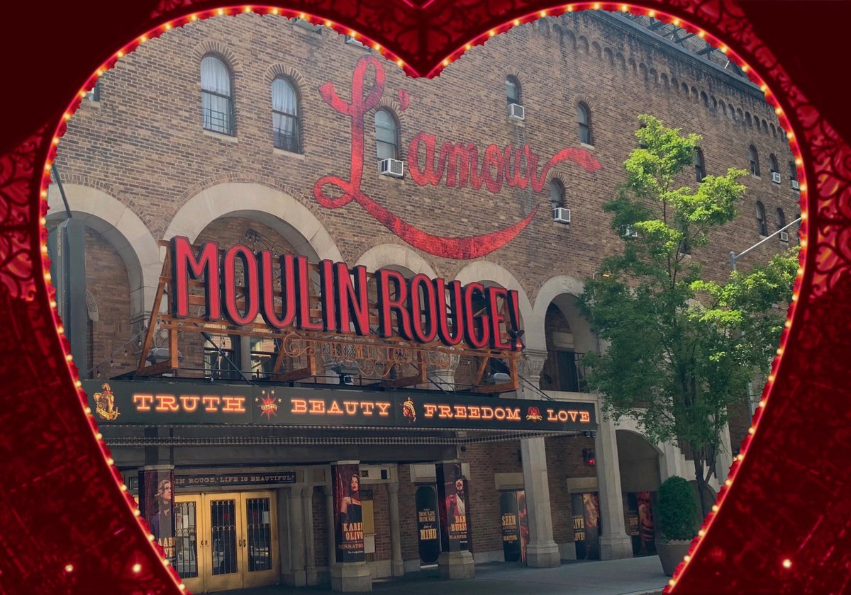 museumbroadway's tweet photo. Joyeux anniversaire, @MoulinRougeBway 💞🥂 We cannot wait for you to come back when Broadway reopens!!! 💃🏻🌟
#onlyintermission #broadwayshutdown #wemisslivebroadway #wearamask #broadway #musicaltheatre #musicals #moulinrouge #truth #beauty #freedom #love #bohemian #comewhatmay https://t.co/bTCEViszsZ