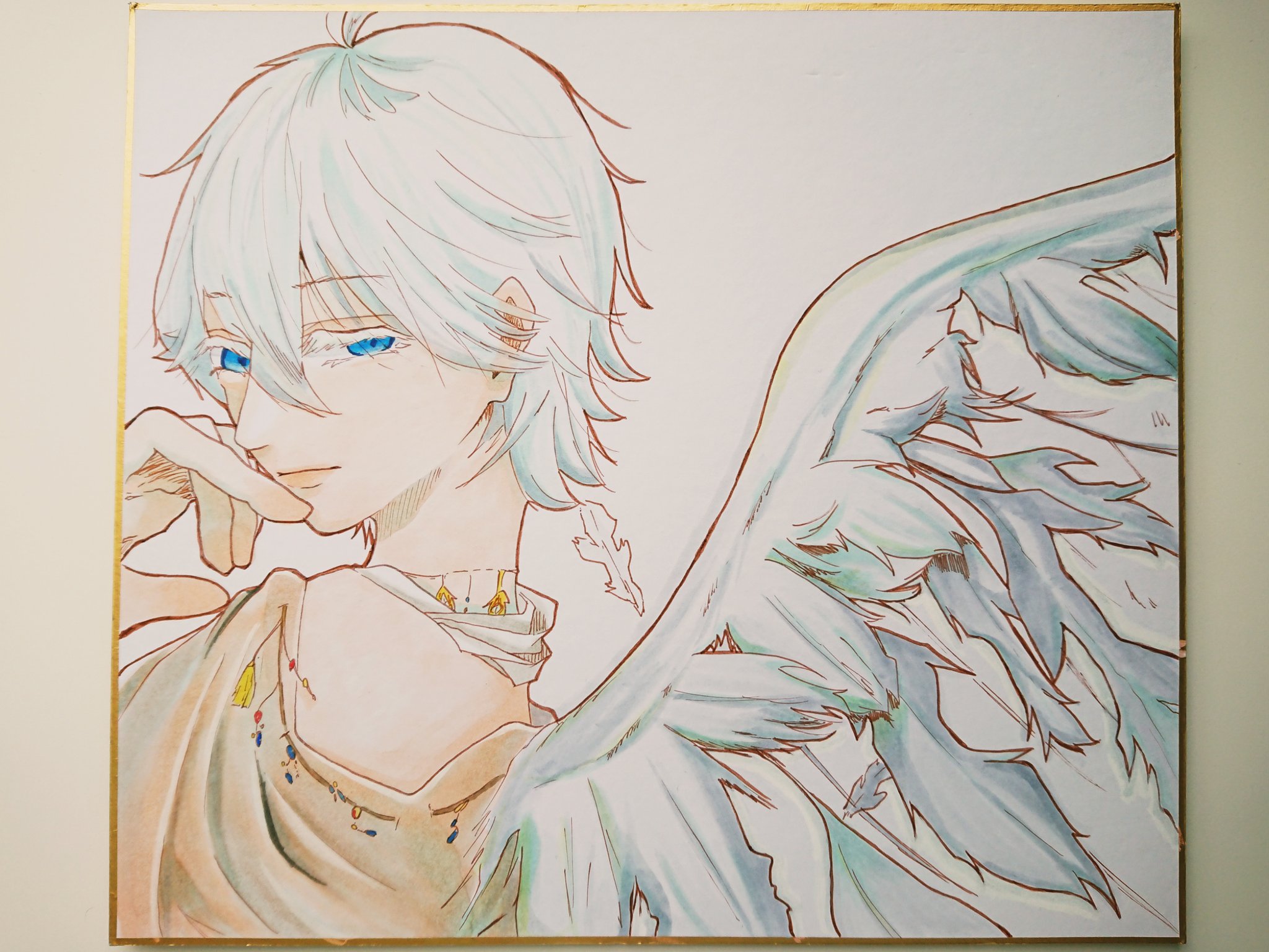 ゃち蛮 もう飛べない 私はもう飛べないものになってしまったのだろうか イラスト オリジナルイラスト 天使 羽 天使イラスト 性別不明 アナログイラスト 天使の羽 ボロボロの羽 T Co Cbumboa9iz Twitter
