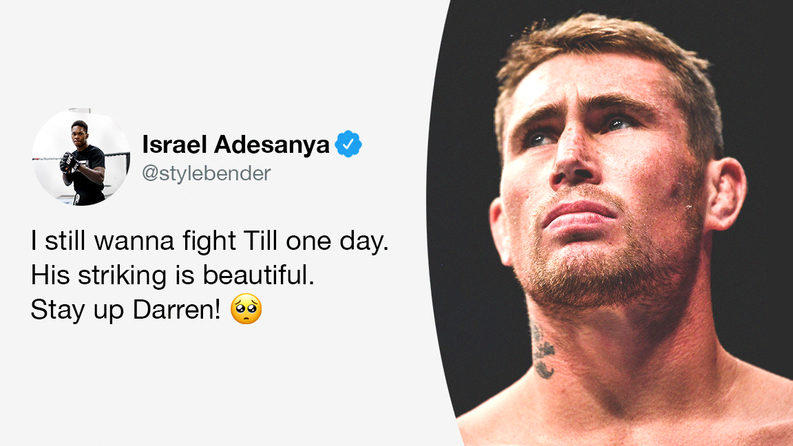 espnmma's tweet photo. The middleweight champ is complimentary of Darren Till and hasn't closed the door on a future fight 🚪

(via @stylebender) https://t.co/N7gRre9pZH
