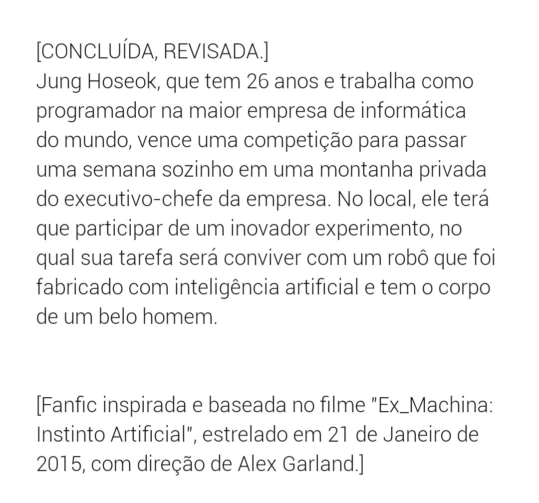 austerminadaskp's tweet photo. ⠀ ⠀ ⠀  Ex Machina [🤖]

》Robô¡AU
》Shot Fic

Autor(a): @/anajunx (wtt e Spirit)
Perfil de autor(a) (twitter): @anajunx
Link do spirit:  https://t.co/OCX8j8KKDm
Link do Wattpad:  https://t.co/05b7e17lmk

* Capista: @/virtuet https://t.co/EYKr0MNuRy