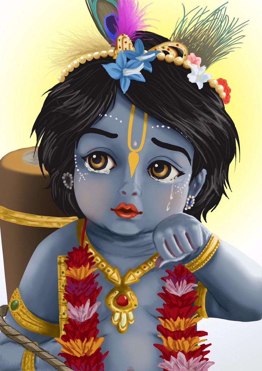 When we put our Problems in Krishna’s hands, He puts his peace in our hearts. He is greater than our Fear, He is greater than our Fate. So have Faith in him and live. Remember  he always feels our Pain. #JaiShreeKrishna #KrishnaAndHisLeela #Krishna #Love #Faith #GoodMorning❤️❤️@