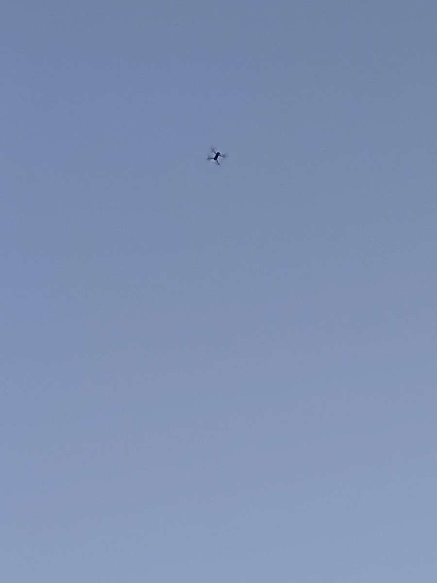 HannaScottOly's tweet photo. As stand-off continues at former #CHOPseattle following day long marches, demonstrations @SeattlePD declared a riot this drone just got a lot of attention @KIRORadio #seattleprotestcomms https://t.co/lmsIfLDDvB