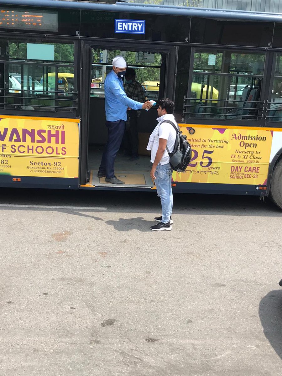 gurugaman's tweet photo. Commuters, do wear your mask properly before boarding @gurugaman bus.
Avoid #Valved masks as exhaled air comes out through the valve which can make others unsafe. Thanks @arvind363in GMCBL crew will work towards preventing the spread of #Coronavirus.
#COVIDー19
@sonalgoelias https://t.co/gX6cCf2i0W
