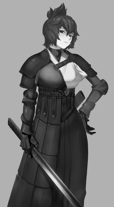 #モノクロにするとカッコ良く見える魔法がかかる
エッチな絵ばかり描いてるわけじゃないんだからね!! 